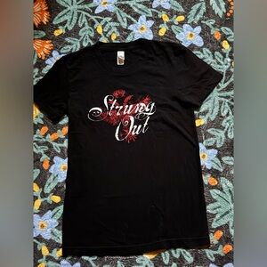 Strung Out Band Black T-Shirt on American Classic Girl Size Small